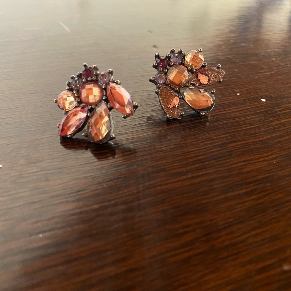 Art Deco style rhinestone earrings